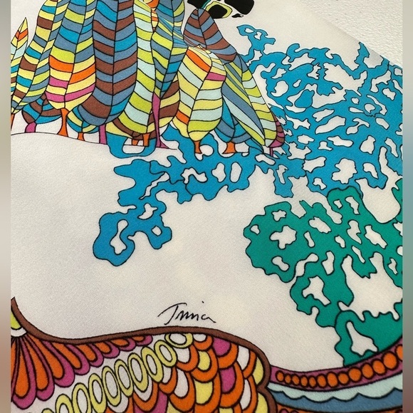 NWT Trina Turk for Banana Republic Silk Crazy Botanical Twist Strap Mini Dress - Picture 13 of 16